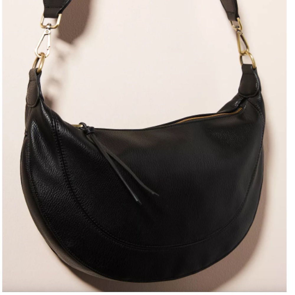 Anthropologie Black Slouchy Shoulder Bag